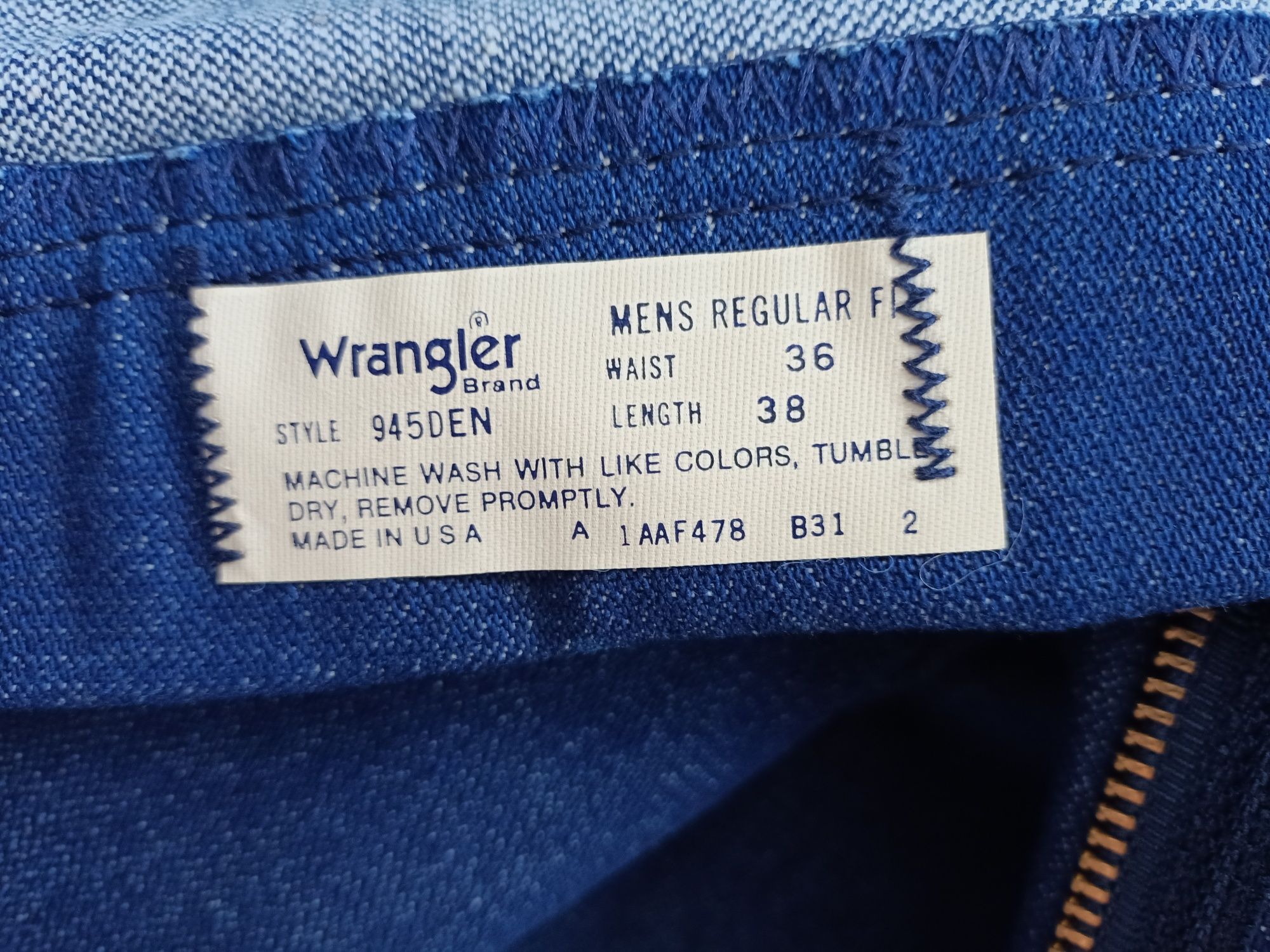 Винтажные американские джинсы WRANGLER W36 L38 Настоящие 945DEN 13