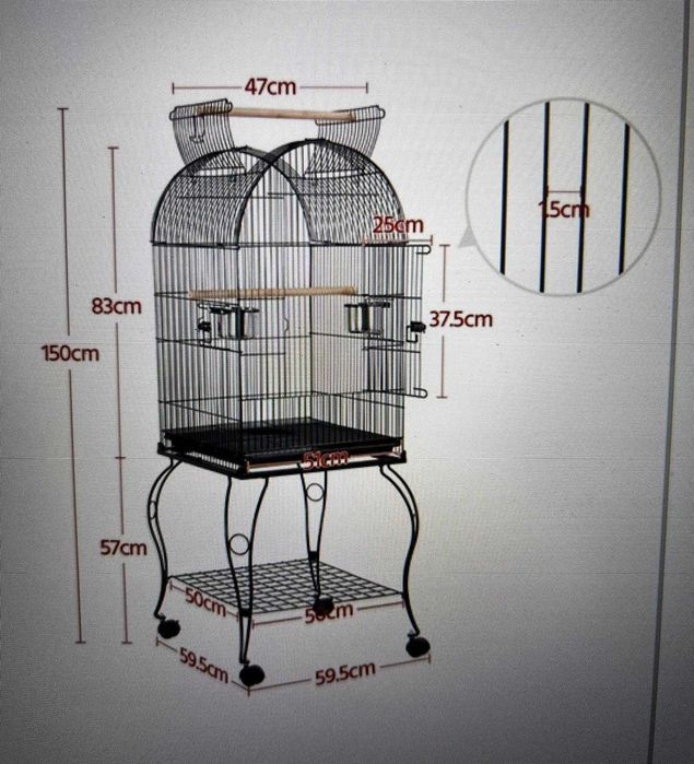 Klatka dla ptaków woliera dla papug ozdobna