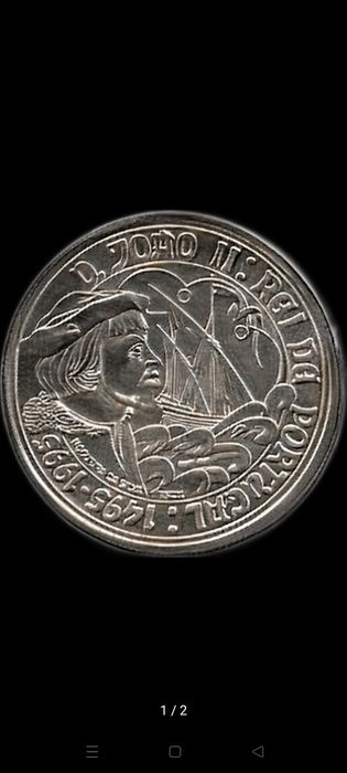 Moeda 1000 Escudos 500 Anos Falecimento de D. João II 1995