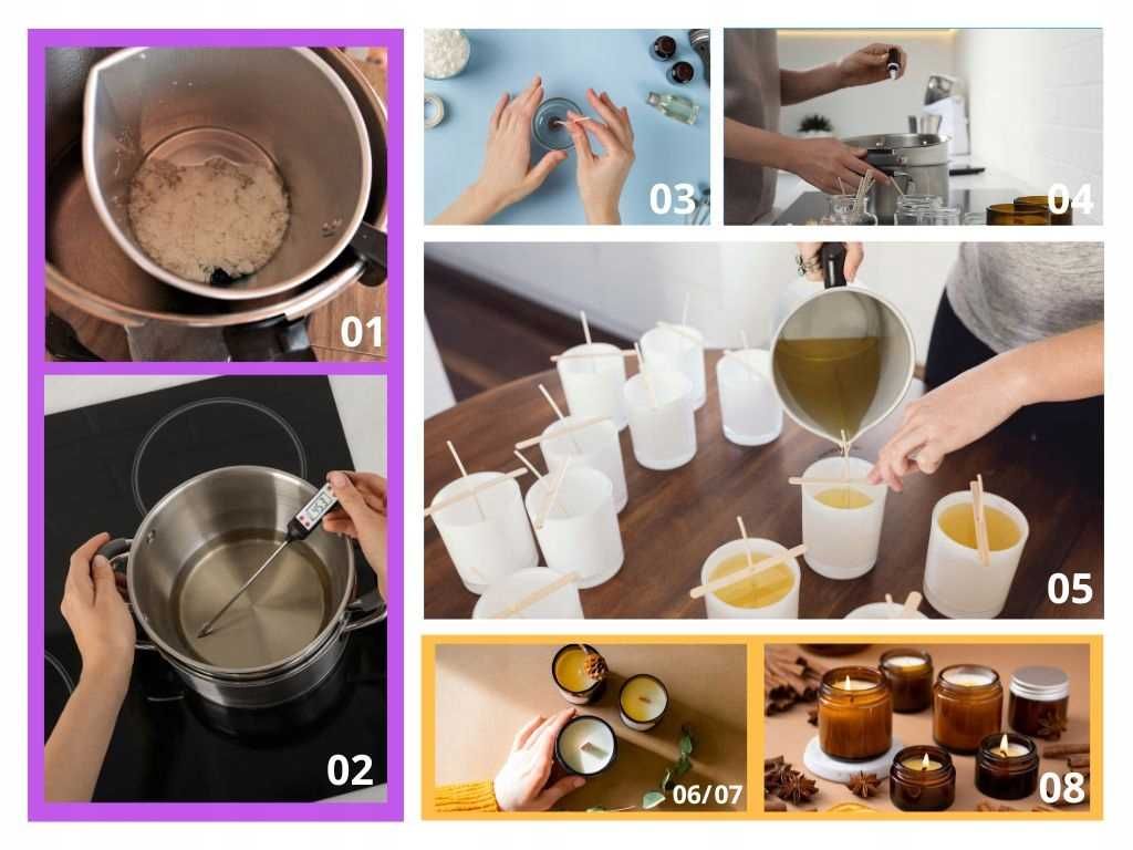Naturalny wosk sojowy do świec zalewanych w naczyniach S41 3 Kg