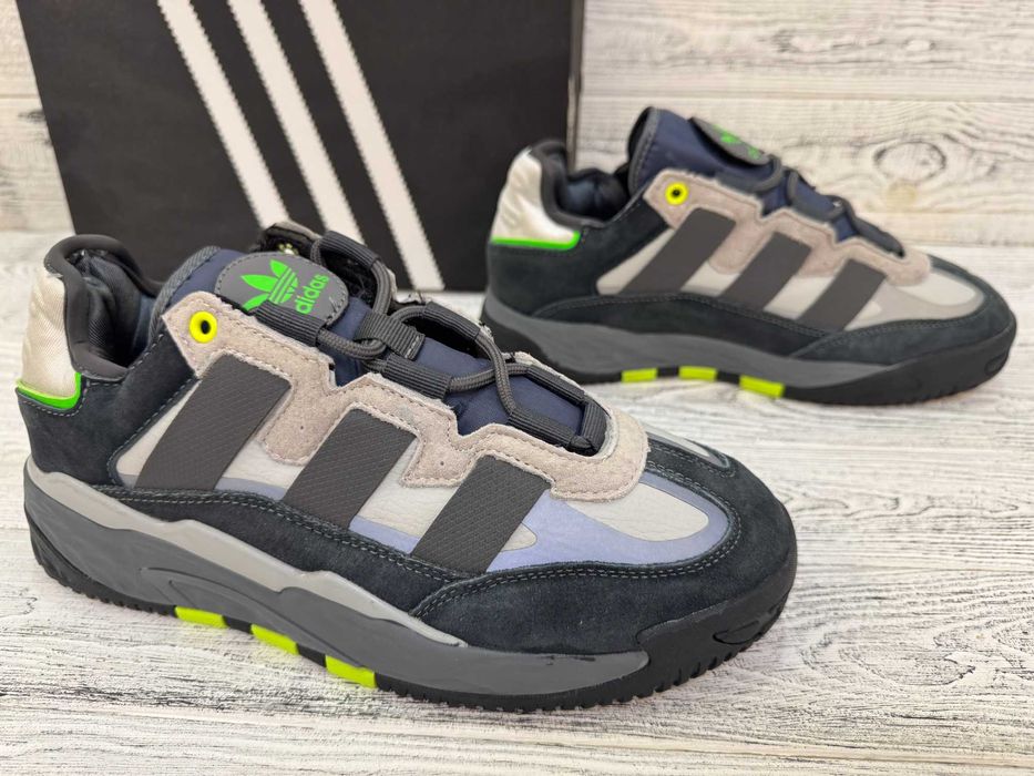 Сірі кросівки Adidas Niteball Адідас Найтбол Весна Літо Осінь р. 41-45