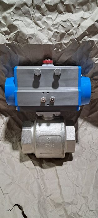 Кульовий кран з пневмоприводом 3" та 2"