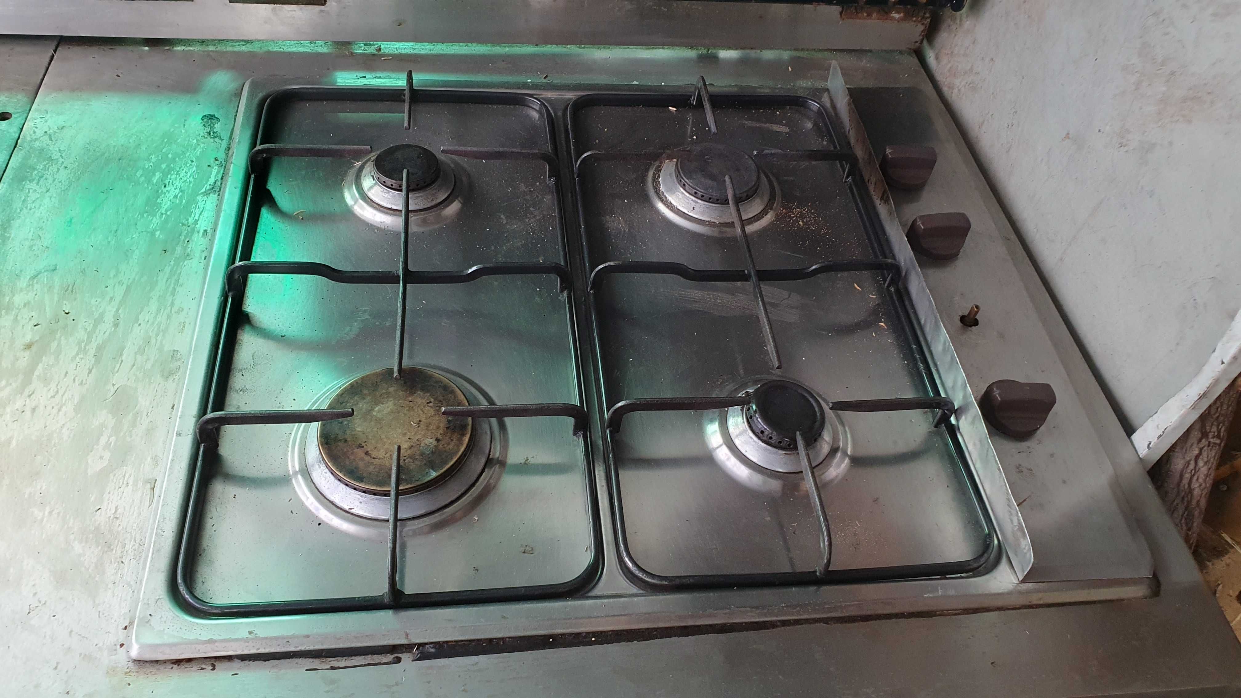 Fogão de inox a lenha com placa