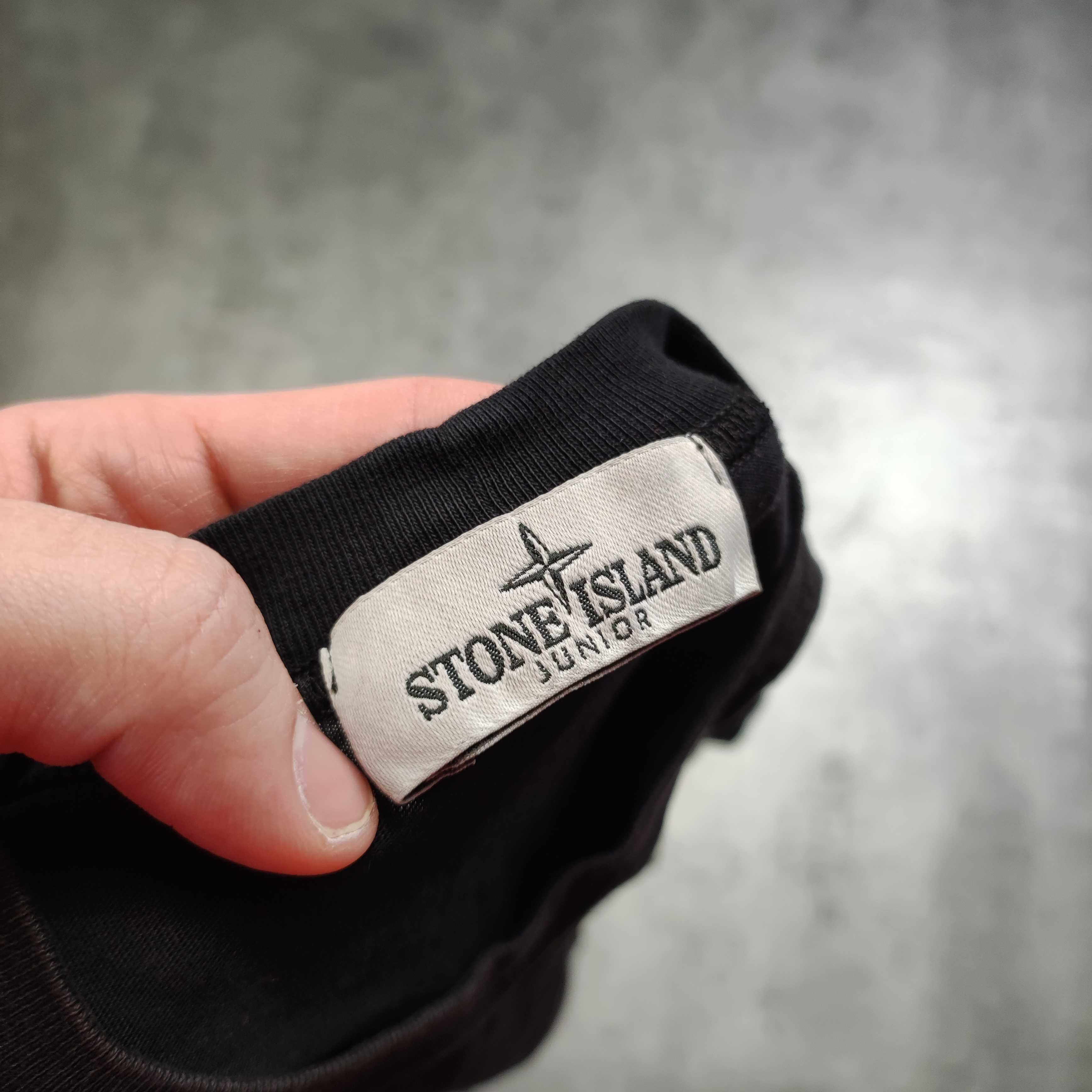 JUNIOR Koszulka PREMIUM Stone Island Cp Company Czarna Logo 12 156