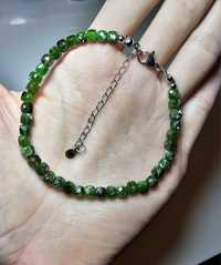 Bransoletka z diopside naturalny 18.5cm+5cm