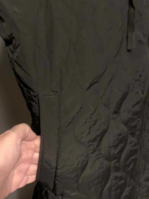 Janina długa kamizelka bezrękawnik kaptur pikowana oversize duża