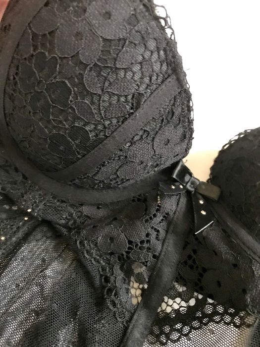 Бюстьє Чорне. Мереживо. Push up. 75 A.