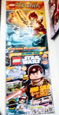 Caderneta Chima vazia e revista Star Wars da Lego.