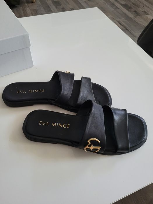 Klapki skórzane Eva Minge rozmiar 38