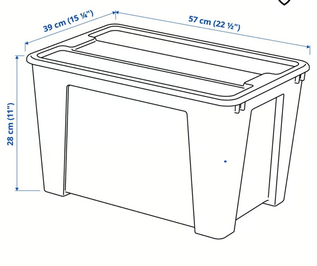 Zestaw dużych pojemników Ikea Samla 6 sztuk