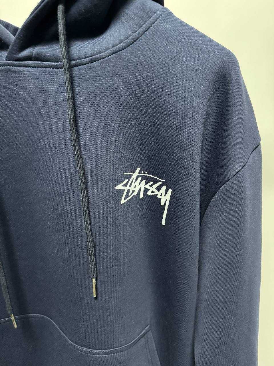 Худі Stussy в синьму кольорі