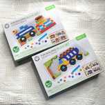 пискельная мозайка конструктор для 3-7 лет fun building самосвал, дом