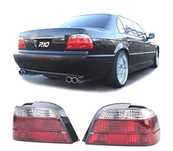 FAROLINS TRASEIROS BMW E38 94-01 VERMELHO BRANCO