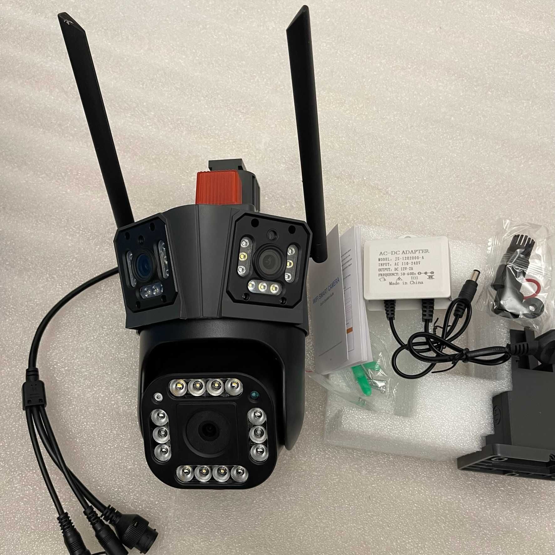 WI-FI IP КАМЕРА З трьома об'єктивами WONSDAR PW12-5K поворотна вулична