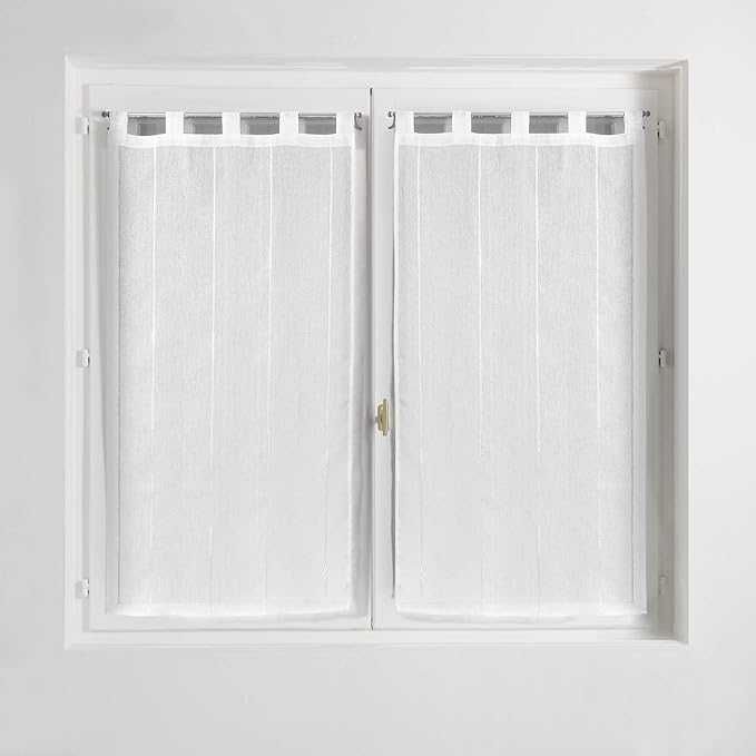 Douceur d'Intérieur para firan z woalu z zakładkami (2 x 90 x 120 cm)