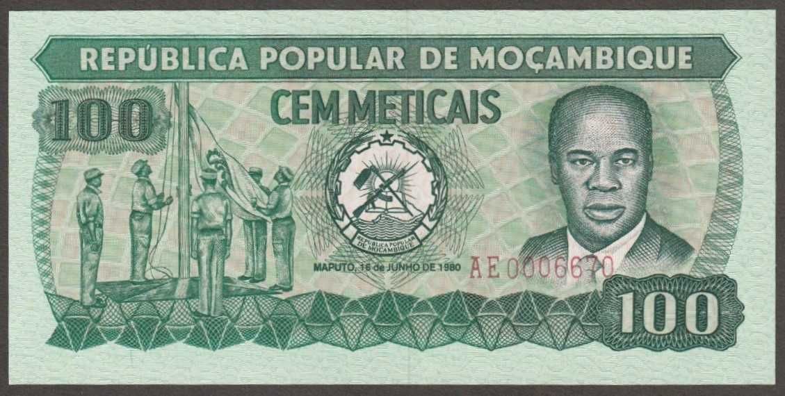 Mozambik 100 meticais 1980 - AE000 - stan bankowy UNC