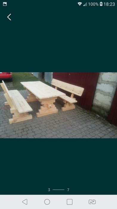 Meble ogrodowe, stół ogrodowy, ławka ogrodowa