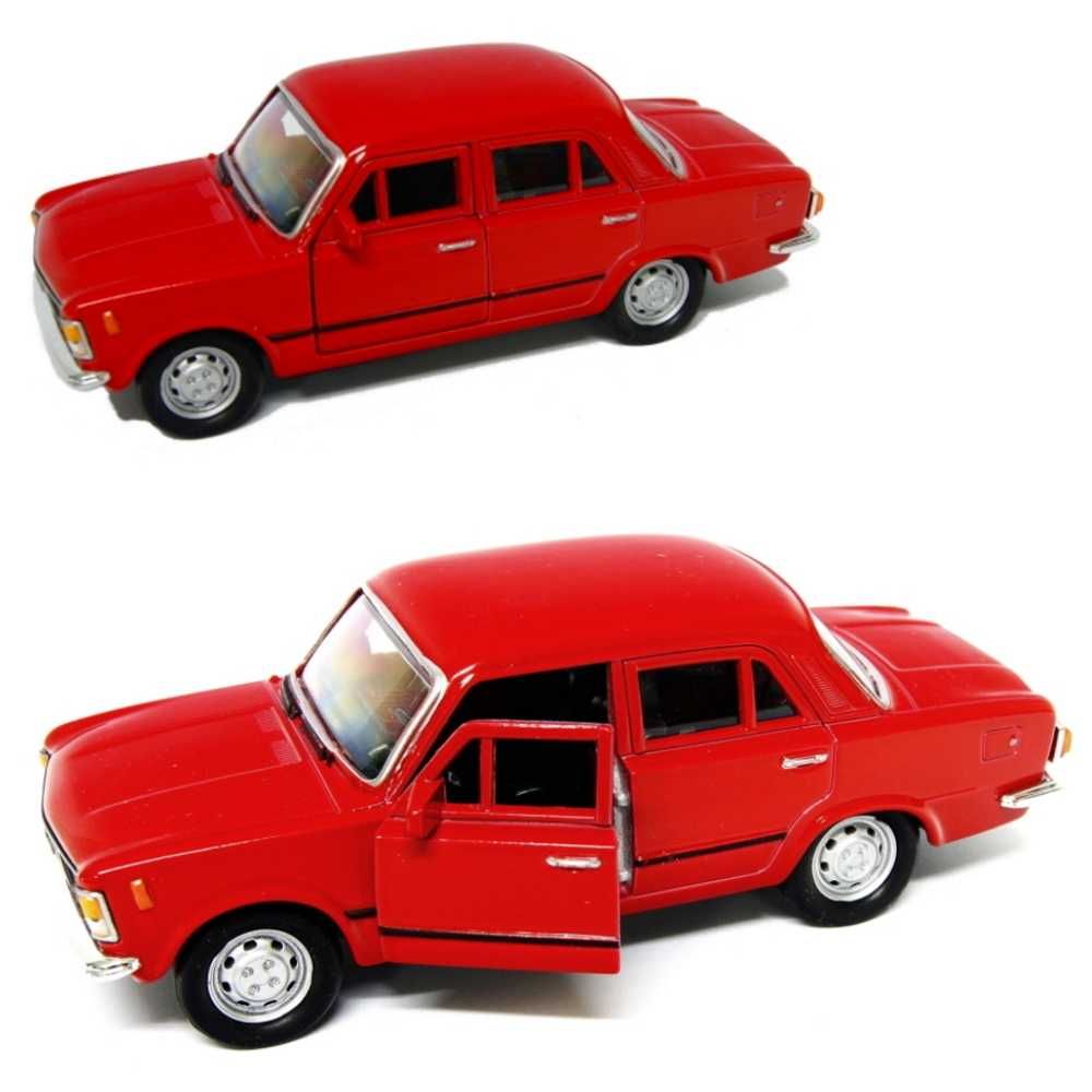 Auto Fiat 125p model WELLY 1:34 PRL CZERWONY