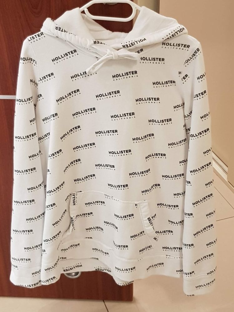 Hollister bluza biała z napisami