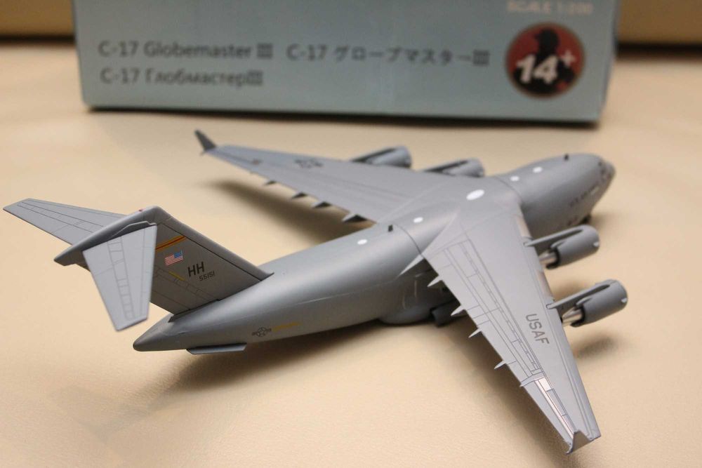 Model samolotu jak wojskowy Boeing C-17 Globemaster US Air Force