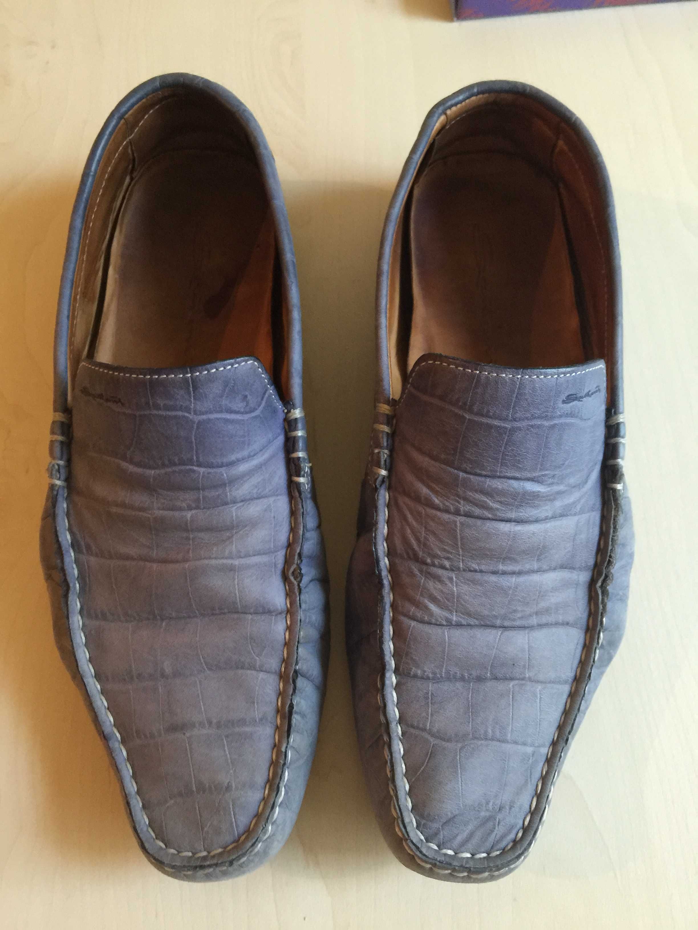 Кроссовки мокассины Santoni кожа р.41-41.5 size 8