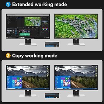 Przełącznik KVM CMSTEDCD 8K60Hz HDMI + DisplayPort z 2 Monitorami