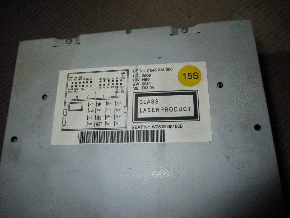 Rádio original para Seat Ibiza 6J (2.009) 6J0.035.153.B 6J.003.515.3B
