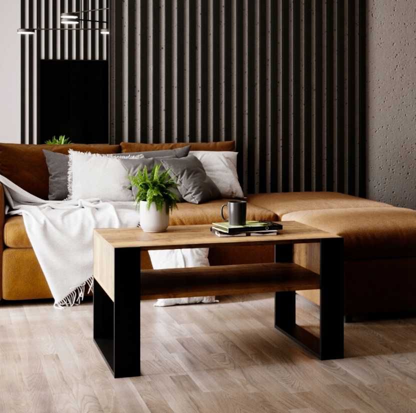 Stół Ława Salon Loft Dąb Styl Industrialny Nowoczesny Stolik Kawowy