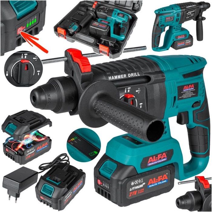 Перфоратор аккумуляторный AL-FA (2АКБ 4амп, 2,5 дж, кейс) Бесщеточный