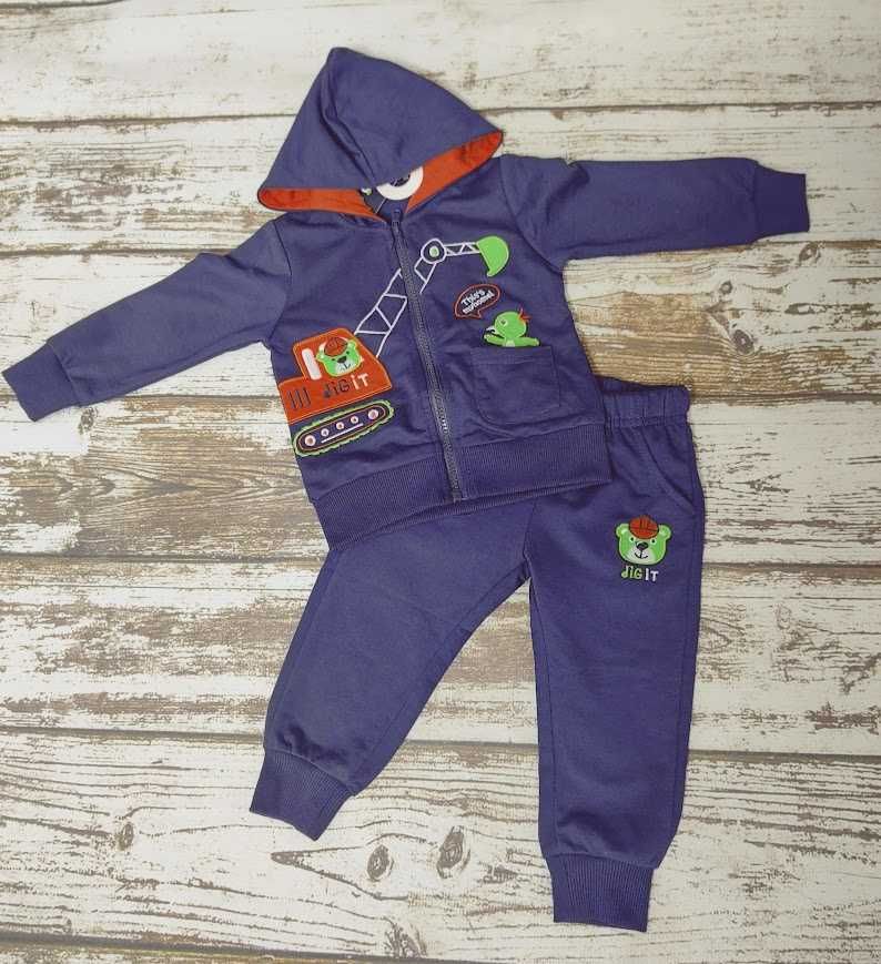 Dres granatowy koparka r.86