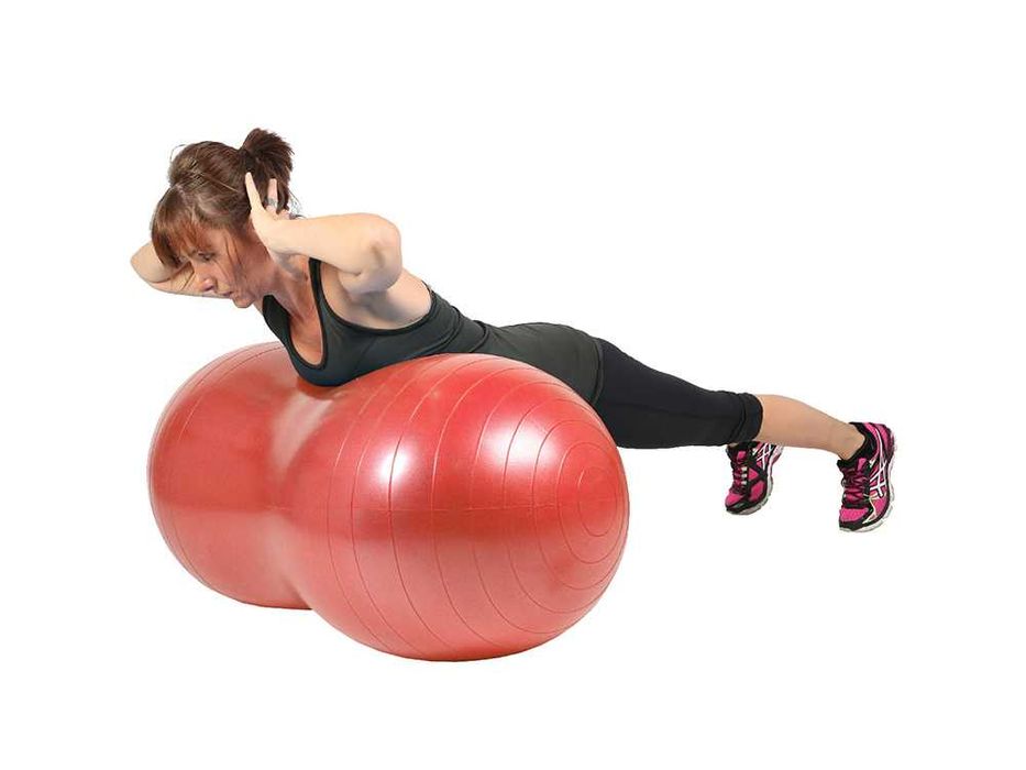 Piłka GIMNASTYCZNA FITNESS Rehabilitacyjna PODWÓJNA + Pompka 90/40cm