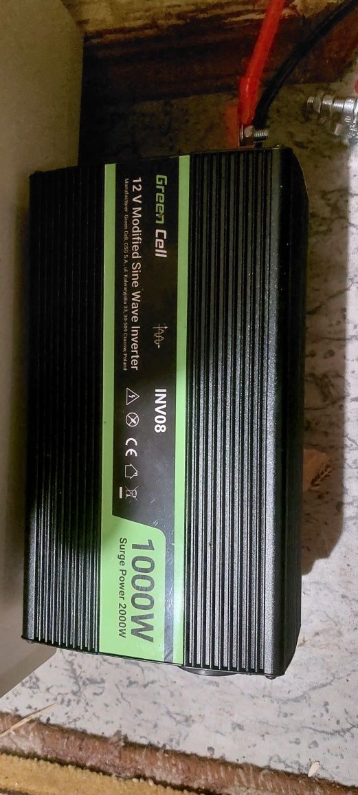 Инвертор Green cell 1000/2000 watt.Не чистый синус с Usb.