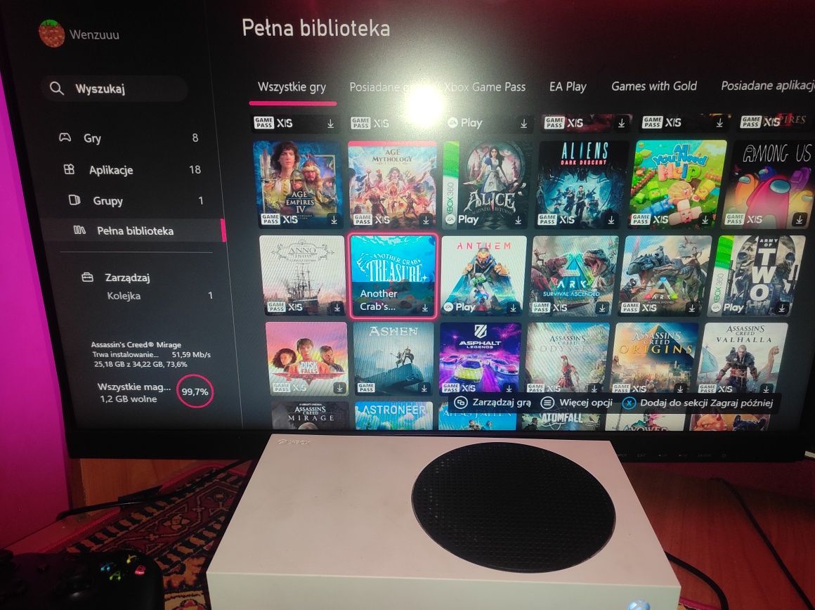Konsola Xbox series s 2 pady Xbox game pass Ultimate