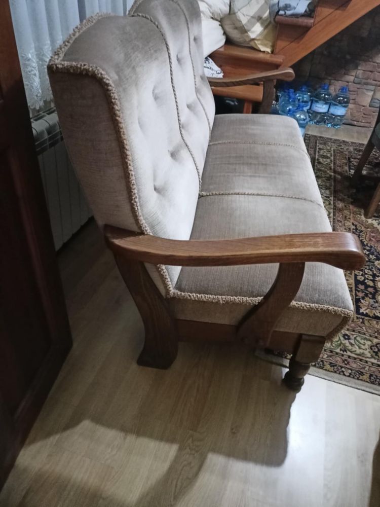 Zestaw wypoczynkowy dębowy