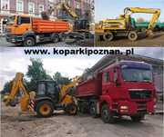 Roboty ziemne, wyburzenia, najem z operatorem, koparki, rozbiórki,