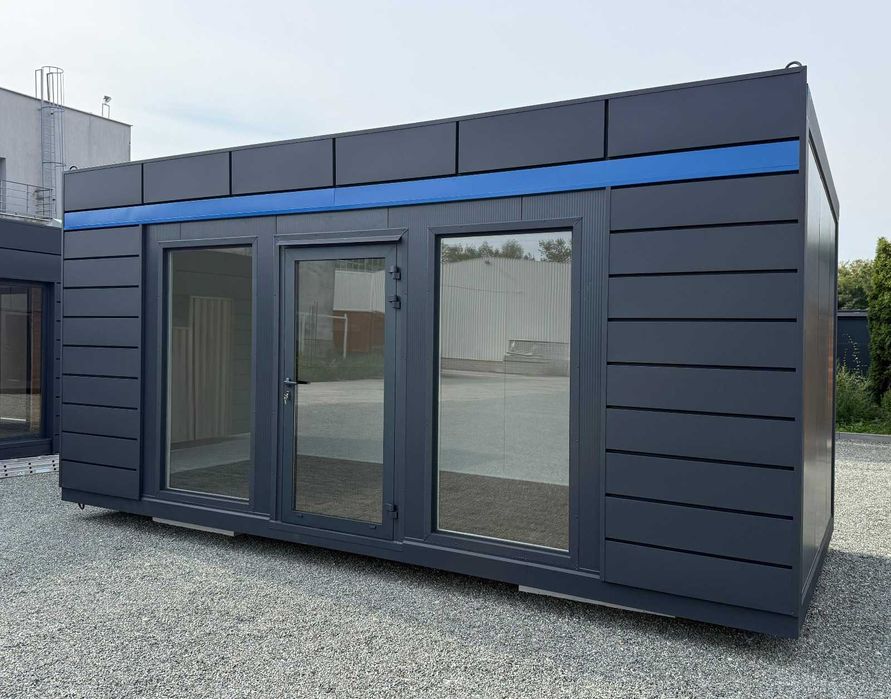 Gotowy pawilon kontener 600x300 6x3 usługowy biurowy handlowy ogrodowy