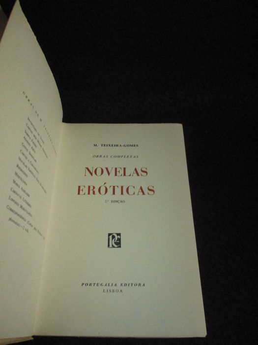 Livro Novelas Eróticas Manuel Teixeira-Gomes
