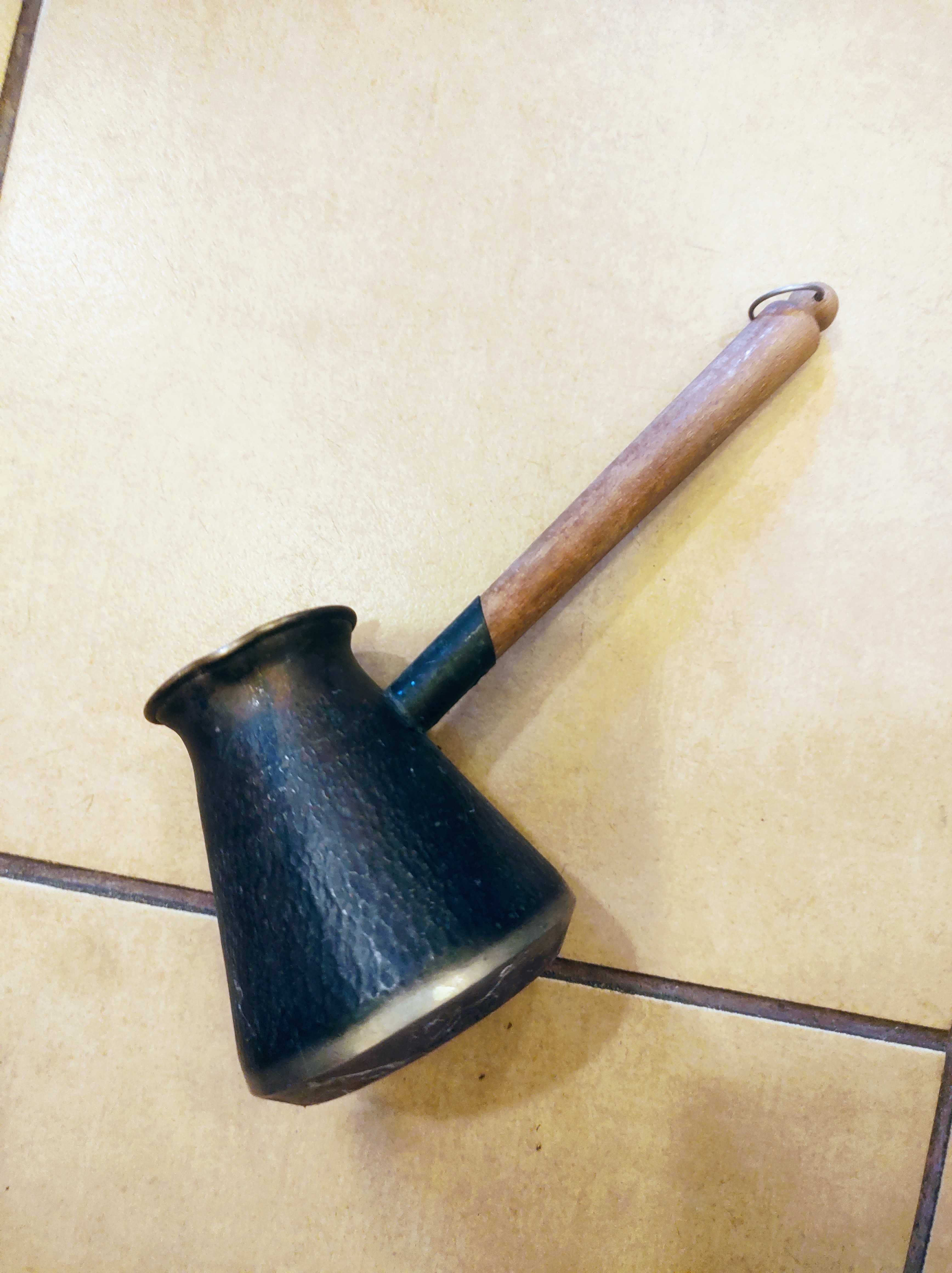 Made in USSR miedziany lub mosiężny dzbanek do kawy
