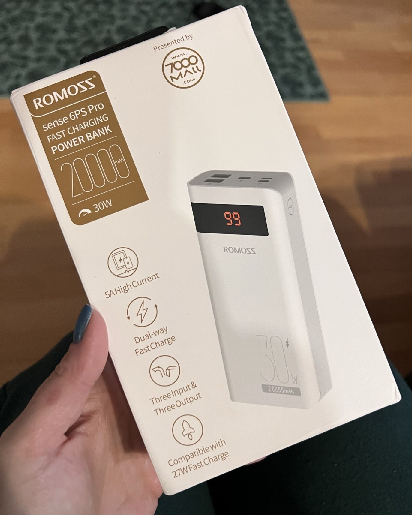 Повербанк Powerbank ROMOSS  30W  20000mAh