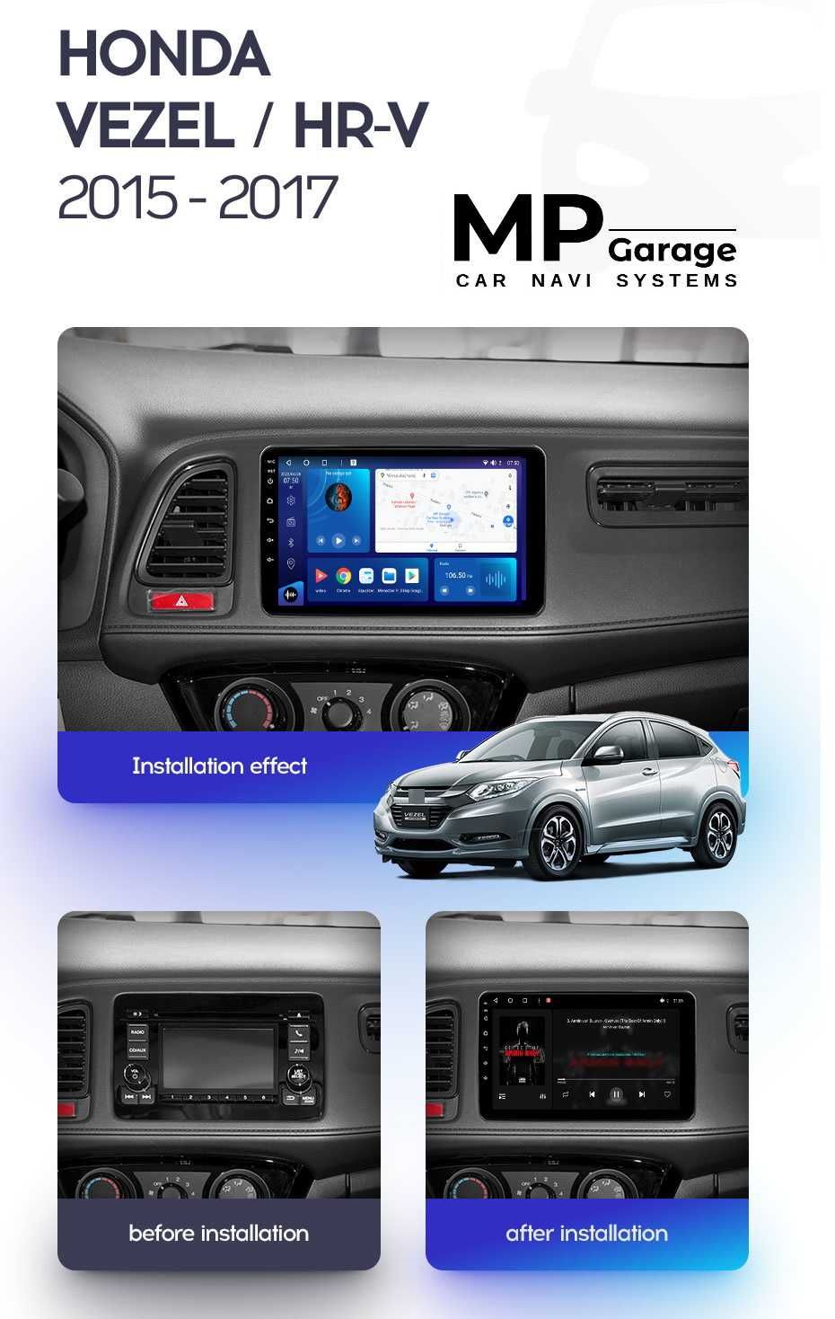 HONDA HR-V / XRV / Vezel Radio Android Qled 4G Carplay/AA