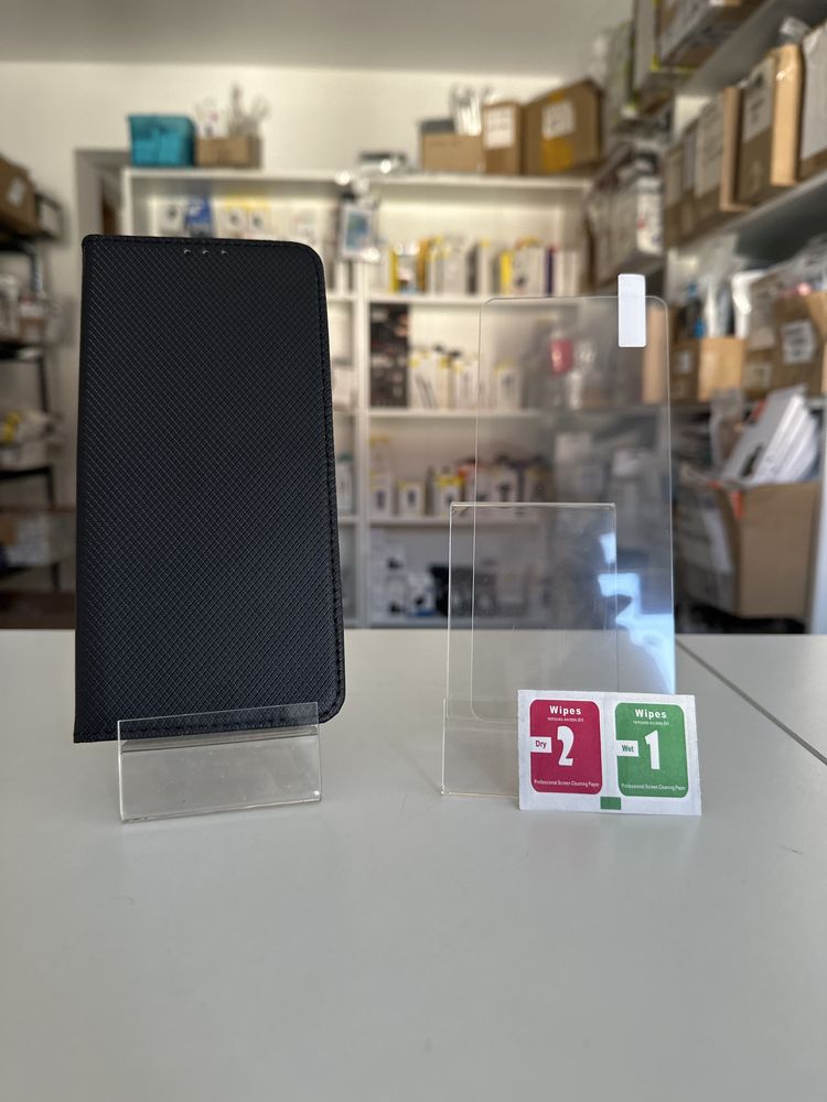Etui otwierane do boku + SZKŁO hartowane do motorola MOTO G05