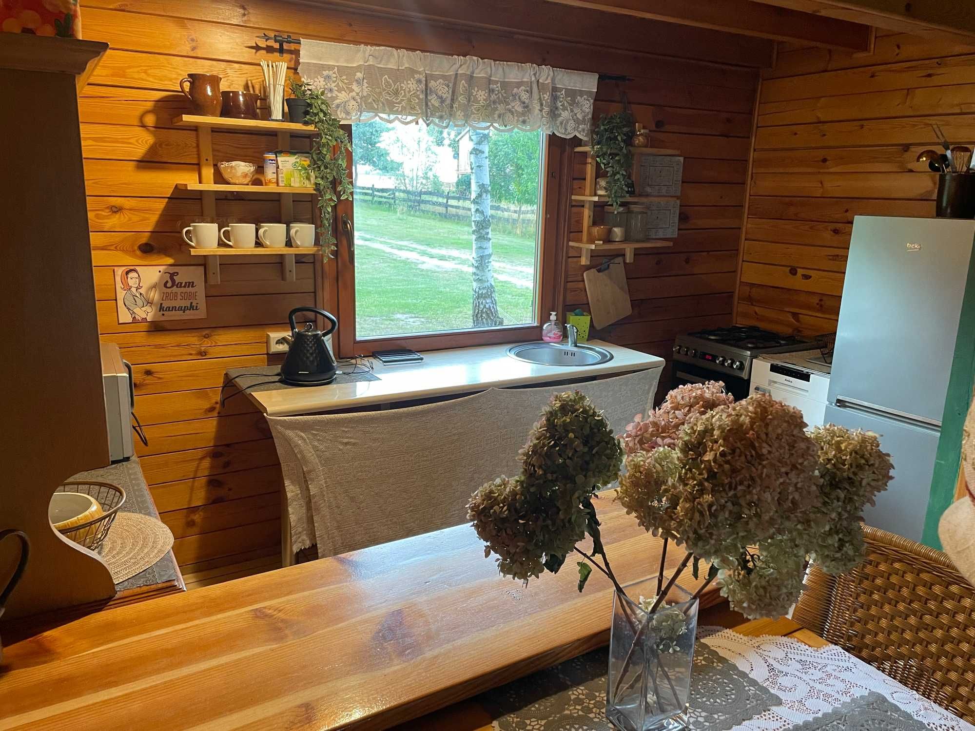 Domek dom drewniany kawalerskie panieńskie  jacuzzi balia przyroda