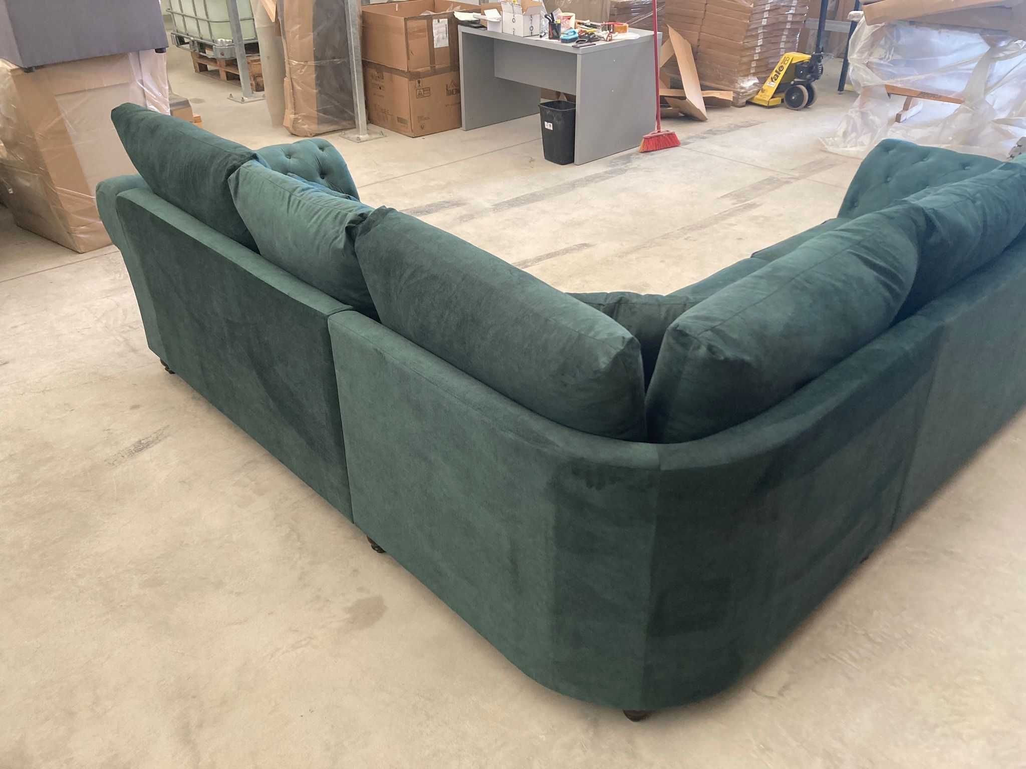 Narożnik Chesterfield Pikowany Luksusowy Elegancki