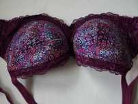 Białystok Gorteks Vivian 70E 32dd 32e biustonosz stanik fiolet bordo