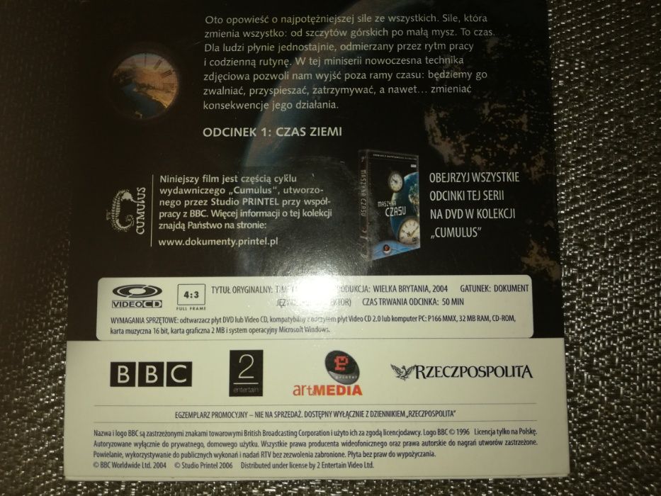 4 filmy VCD - Kosmos i Machina czasu