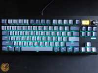 Клавіатура ZUOYA GMK 87 akko cream blue pro v3 З кейкапами