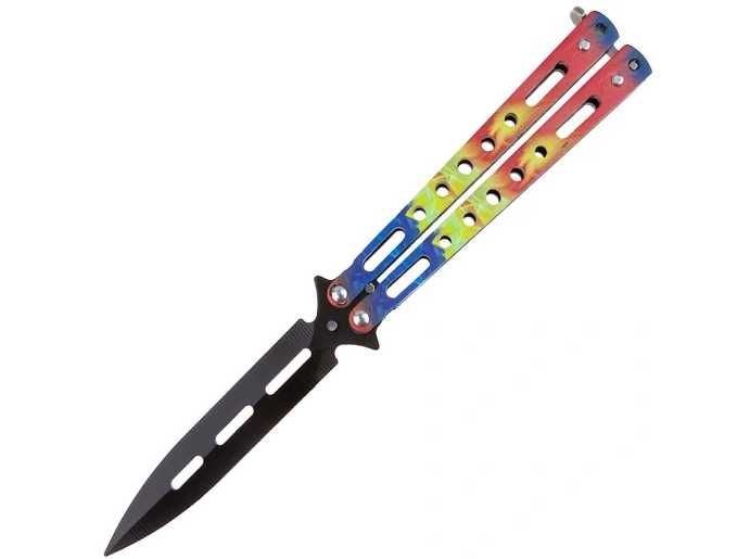 Nóż Motylkowy Balisong Ostry Blokada Kieszonkowy CS:GO Valorant 464b