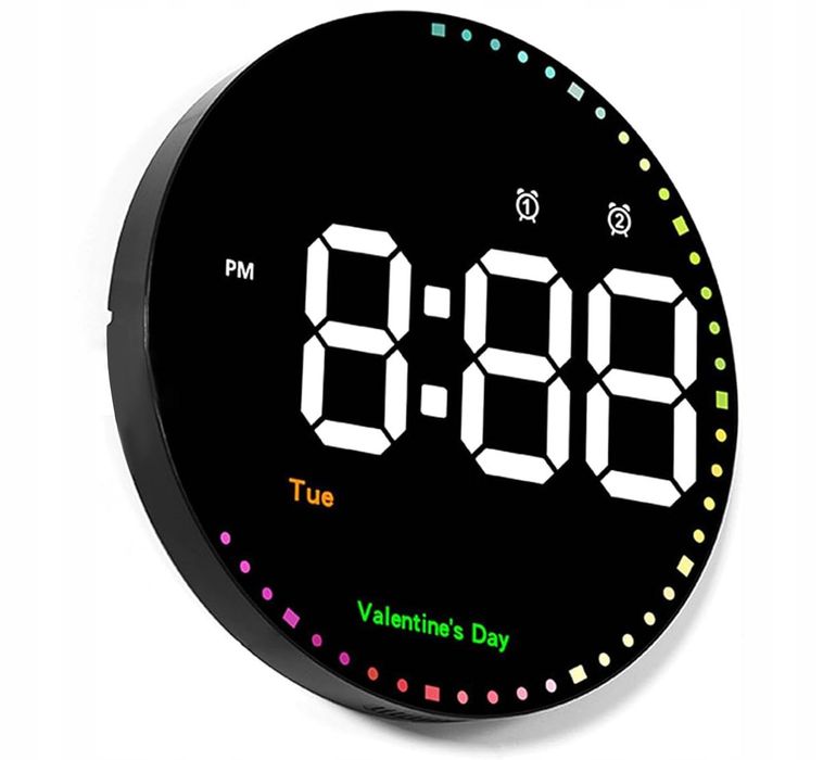 ZEGAR Elektroniczny CYFROWY Led Budzik Data Temperatura