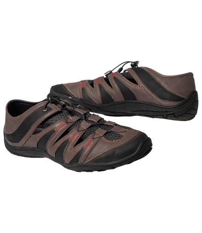 Buty męskie sandały trekkingowe pełne brązowe wsuwane 42 27 cm S4023