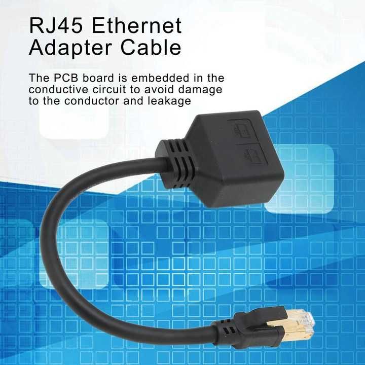 Adapter ROZGAŁĘŹNIK 1000 MB/S LAN RJ45 2xRJ45